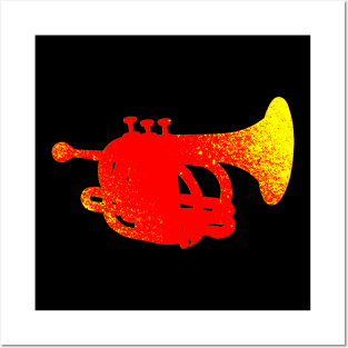 Red And Gold Trumpet Posters and Art